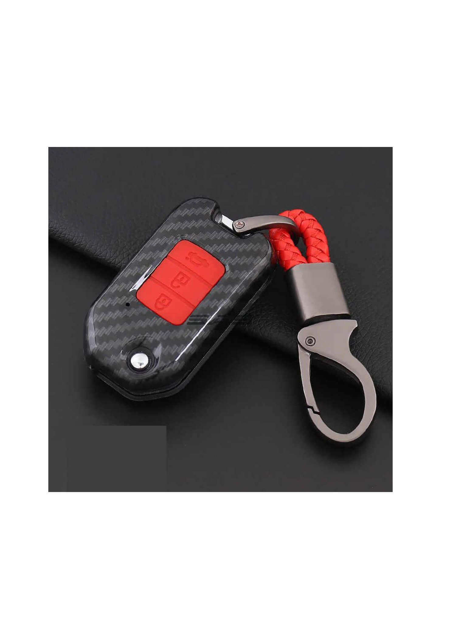 HONDA CIVIC KEY COVER CARBON/RED (2013-2015)